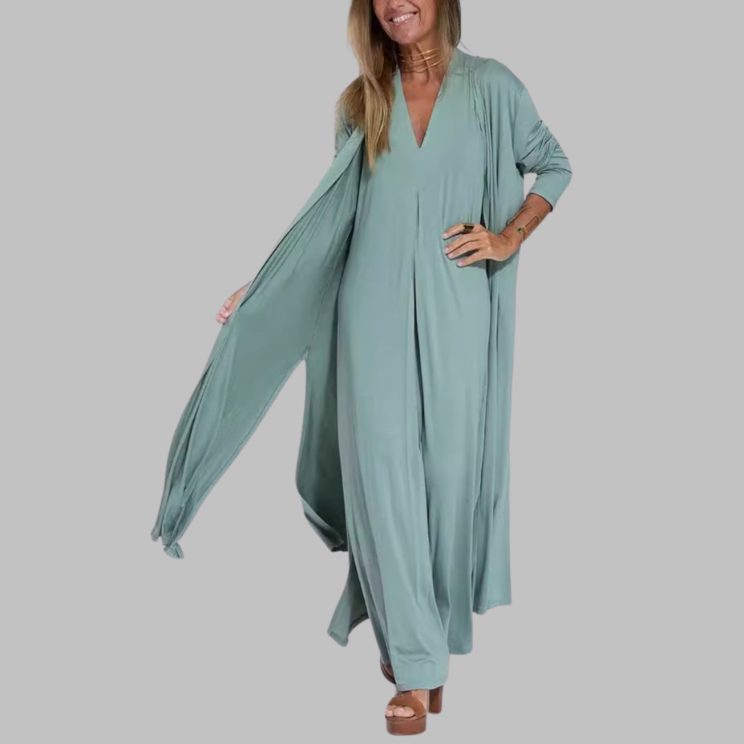 Jana | Elegantne maxi obleke + ustrezen pulover PONUJAMO KOT DARILO