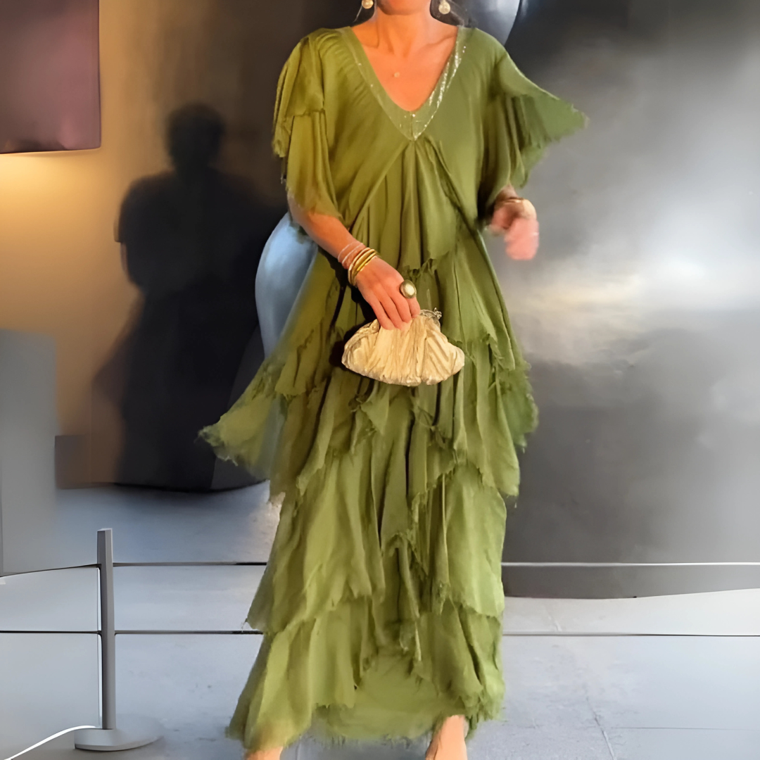 Valerie | Elegantna dolga čipkasta obleka