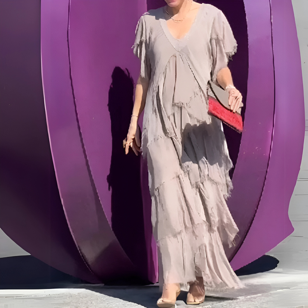Valerie | Elegantna dolga čipkasta obleka