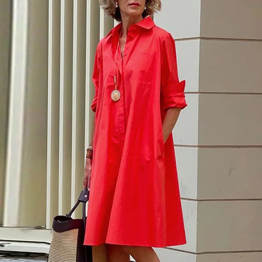 Evelína | Elegantna polo obleka iz premium bombaža