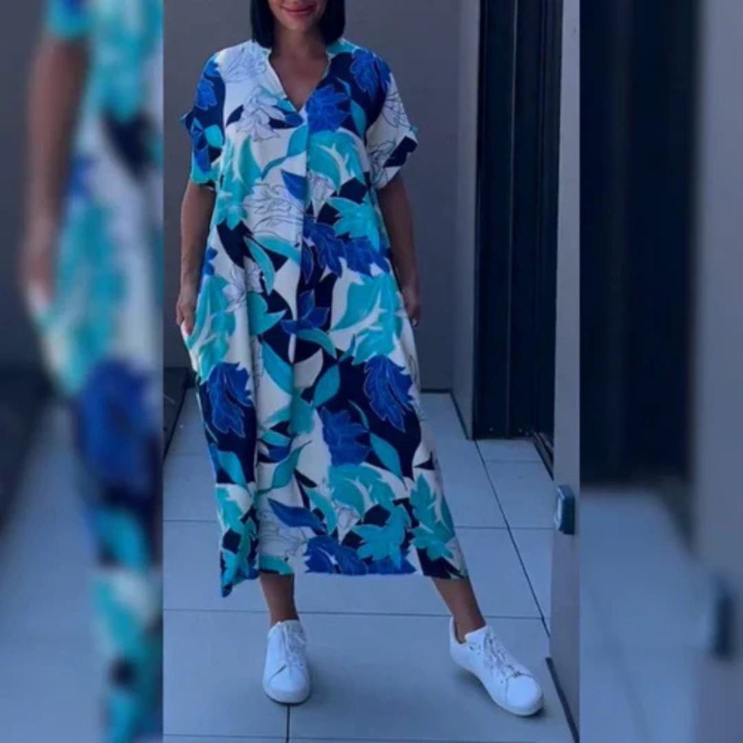 Michaela | Romantična cvetna obleka za eleganten videz