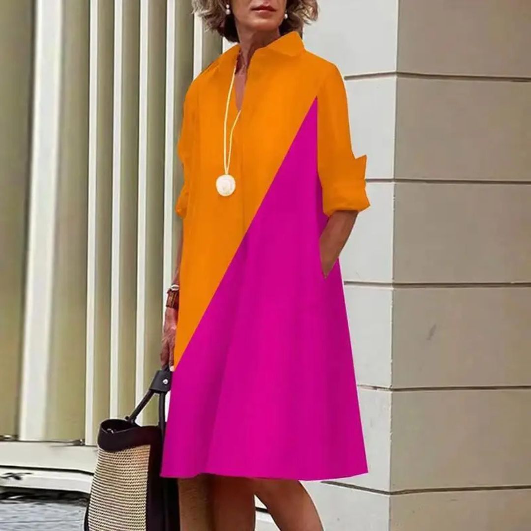 Evelína | Elegantna polo obleka iz premium bombaža