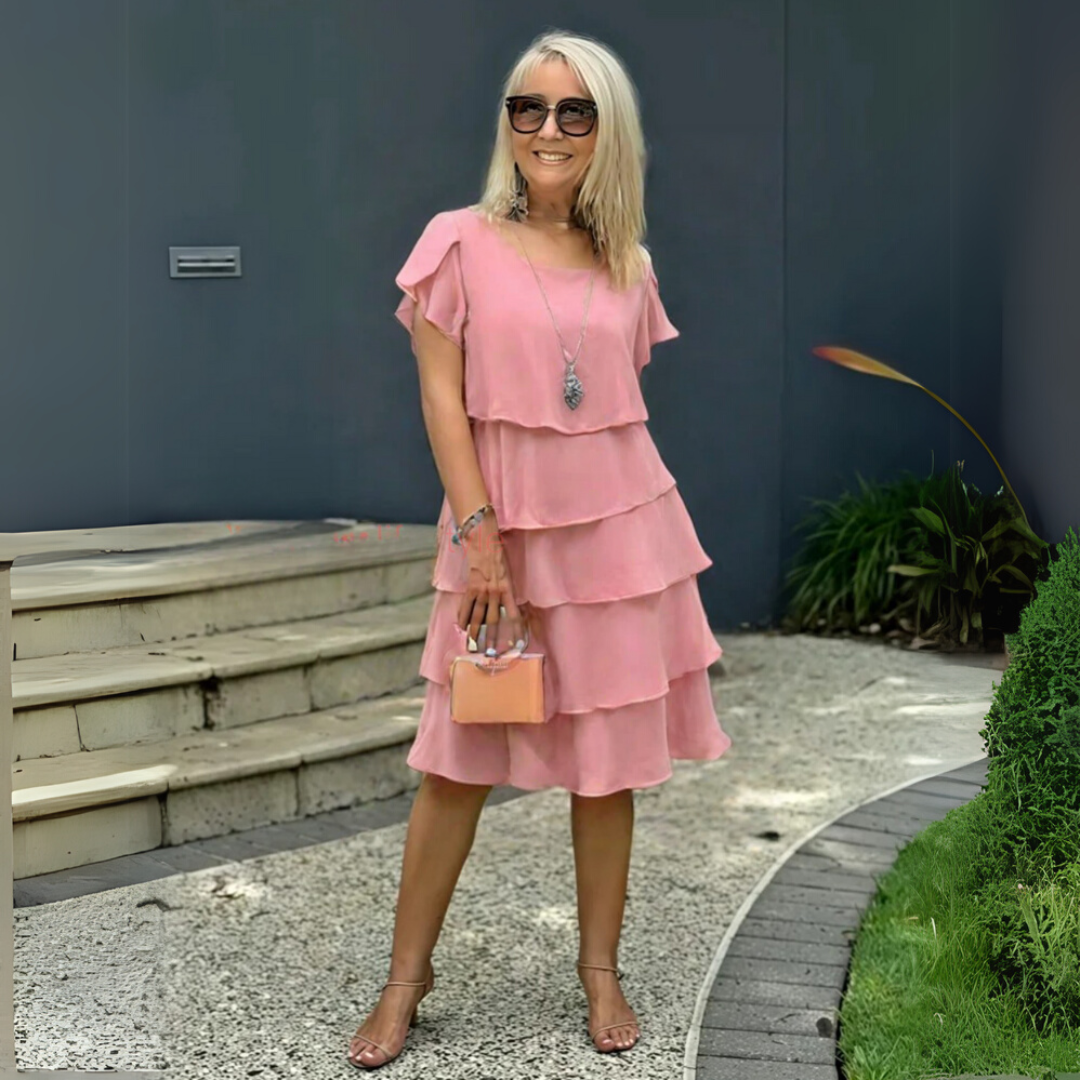 Sofie | Elegantna obleka iz nežne tkanine