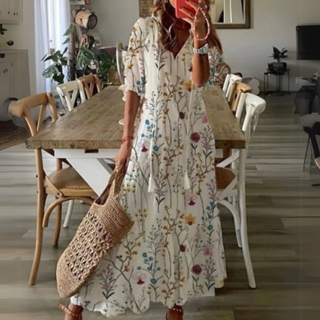 Isabella | Boho Lichotivé Maxi obleka