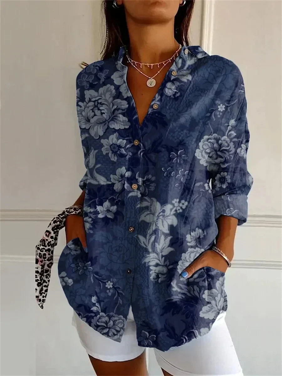 Alice - Eleganten Bluza z Cvetličnim Vzorcem